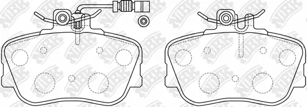PN0025W NIBK Комплект тормозных колодок, дисковый тормоз (фото 1)