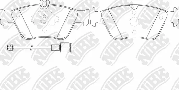 PN0026W NIBK Комплект тормозных колодок, дисковый тормоз (фото 2)