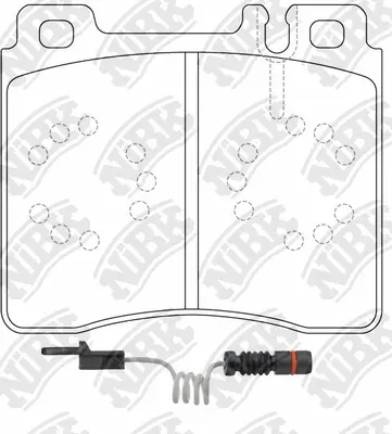 PN0029W NIBK Комплект тормозных колодок, дисковый тормоз (фото 1)