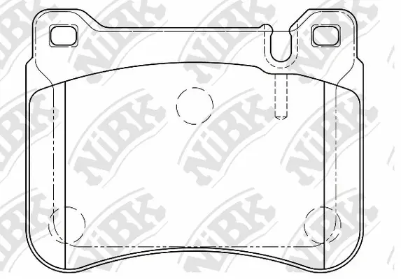 PN0037 NIBK Комплект тормозных колодок, дисковый тормоз (фото 1)