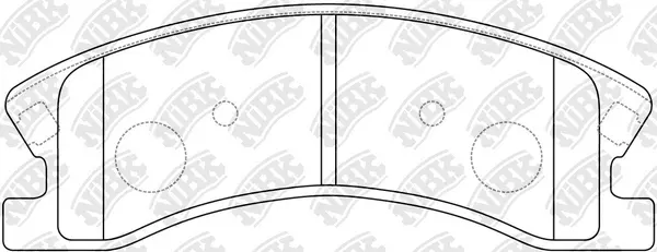 PN0067 NIBK Комплект тормозных колодок, дисковый тормоз (фото 1)