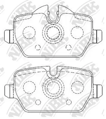 PN0070 NIBK Комплект тормозных колодок, дисковый тормоз (фото 1)