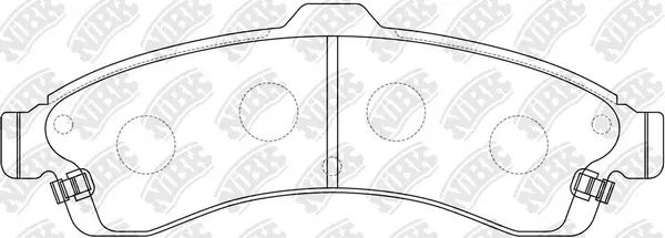 PN0077 NIBK Комплект тормозных колодок, дисковый тормоз (фото 1)