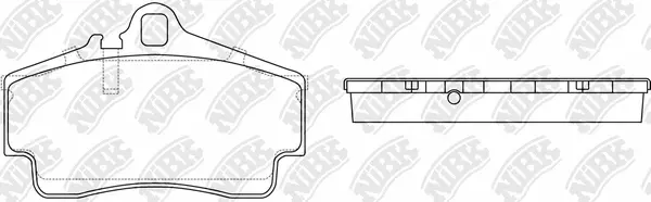 PN0117 NIBK Комплект тормозных колодок, дисковый тормоз (фото 1)