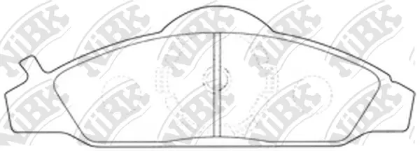 PN0145 NIBK Комплект тормозных колодок, дисковый тормоз (фото 1)