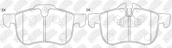 PN0153 NIBK Комплект тормозных колодок, дисковый тормоз (фото 1)