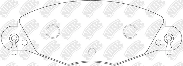 PN0184 NIBK Комплект тормозных колодок, дисковый тормоз (фото 1)