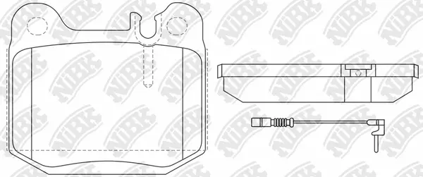 PN0203W NIBK Комплект тормозных колодок, дисковый тормоз (фото 1)