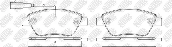 PN0211W NIBK Комплект тормозных колодок, дисковый тормоз (фото 1)
