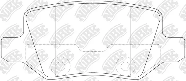 PN0214 NIBK Комплект тормозных колодок, дисковый тормоз (фото 1)