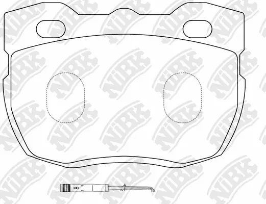 PN0238W NIBK Комплект тормозных колодок, дисковый тормоз (фото 2)