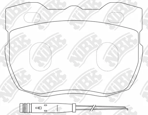 PN0238W NIBK Комплект тормозных колодок, дисковый тормоз (фото 3)