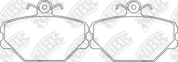 PN0251 NIBK Комплект тормозных колодок, дисковый тормоз (фото 1)