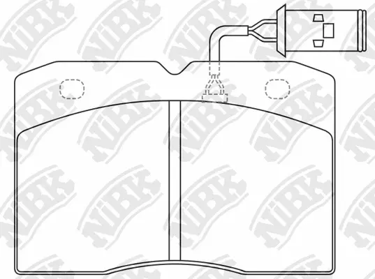 PN0253W NIBK Комплект тормозных колодок, дисковый тормоз (фото 1)