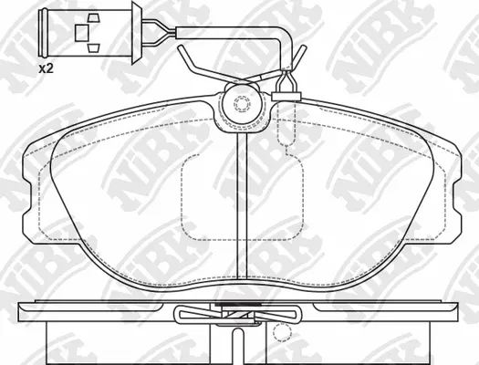 PN0256 NIBK Комплект тормозных колодок, дисковый тормоз (фото 2)