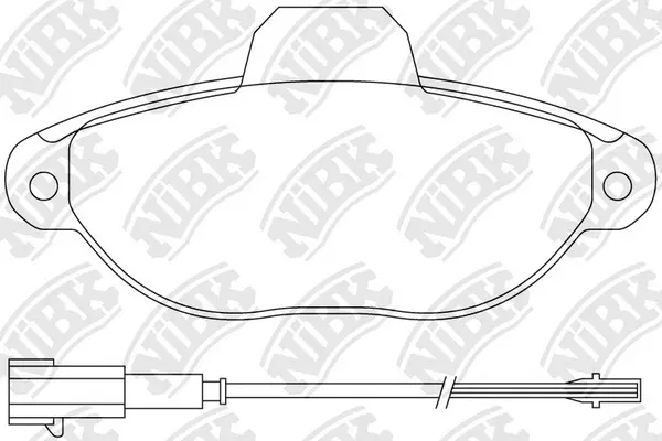 PN0287W NIBK Комплект тормозных колодок, дисковый тормоз (фото 1)