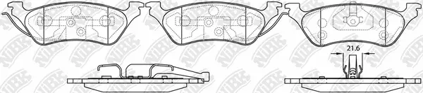 PN0309 NIBK Комплект тормозных колодок, дисковый тормоз (фото 1)