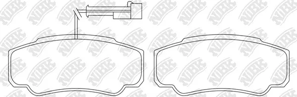 PN0331W NIBK Комплект тормозных колодок, дисковый тормоз (фото 1)