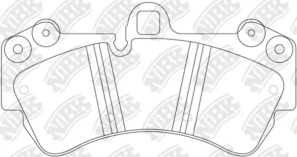 PN0345W NIBK Комплект тормозных колодок, дисковый тормоз (фото 1)