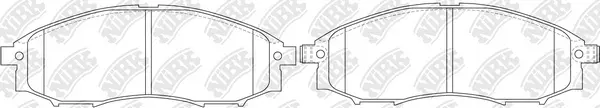 PN0372 NIBK Комплект тормозных колодок, дисковый тормоз (фото 1)
