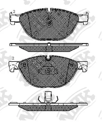 PN0385 NIBK Комплект тормозных колодок, дисковый тормоз (фото 1)