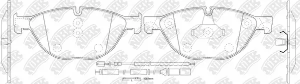 PN0385W NIBK Комплект тормозных колодок, дисковый тормоз (фото 1)