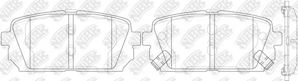 PN0426 NIBK Комплект тормозных колодок, дисковый тормоз (фото 1)