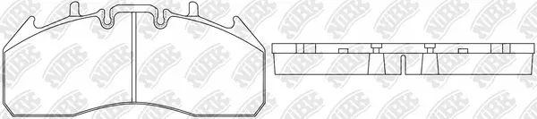 PN0451 NIBK Комплект тормозных колодок, дисковый тормоз (фото 2)