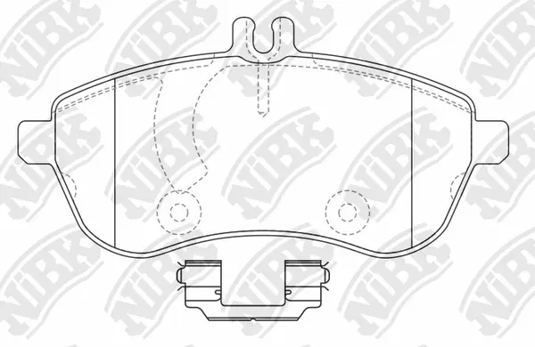 PN0452W NIBK Комплект тормозных колодок, дисковый тормоз (фото 1)
