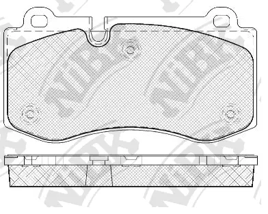 PN0453 NIBK Комплект тормозных колодок, дисковый тормоз (фото 1)