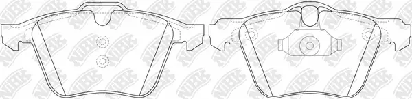 PN0483 NIBK Комплект тормозных колодок, дисковый тормоз (фото 1)
