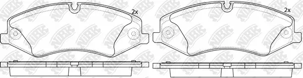 PN0488 NIBK Комплект тормозных колодок, дисковый тормоз (фото 1)