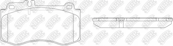PN0491 NIBK Комплект тормозных колодок, дисковый тормоз (фото 1)