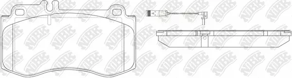 PN0491W NIBK Комплект тормозных колодок, дисковый тормоз (фото 1)