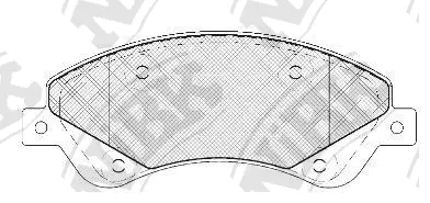 PN0505 NIBK Комплект тормозных колодок, дисковый тормоз (фото 1)