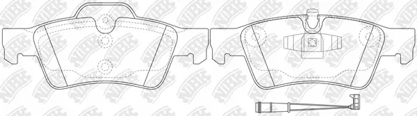 PN0507W NIBK Комплект тормозных колодок, дисковый тормоз (фото 2)