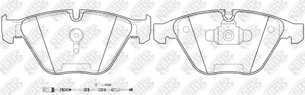 PN0518W NIBK Комплект тормозных колодок, дисковый тормоз (фото 1)