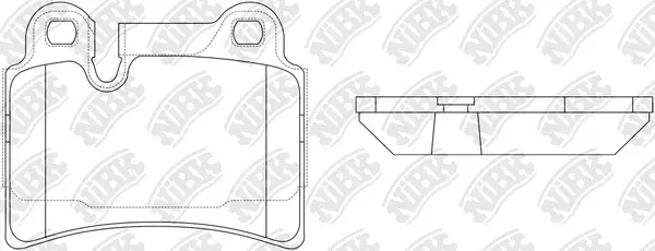 PN0541 NIBK Комплект тормозных колодок, дисковый тормоз (фото 1)