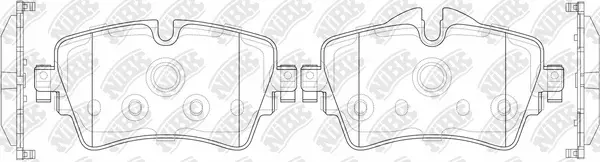 PN0573 NIBK Комплект тормозных колодок, дисковый тормоз (фото 1)