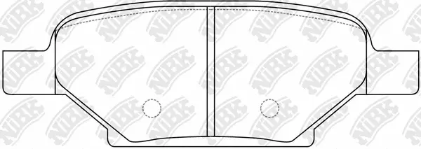 PN0581 NIBK Комплект тормозных колодок, дисковый тормоз (фото 1)