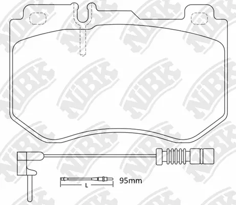 PN0584W NIBK Комплект тормозных колодок, дисковый тормоз (фото 1)