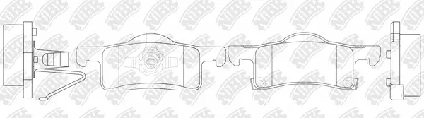 PN0620 NIBK Комплект тормозных колодок, дисковый тормоз (фото 1)