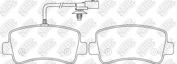 PN0638W NIBK Комплект тормозных колодок, дисковый тормоз (фото 1)