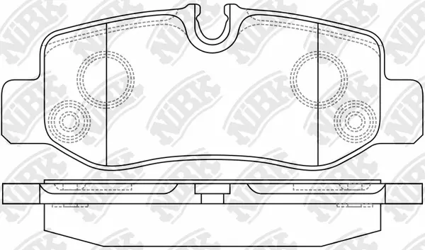 PN0654 NIBK Комплект тормозных колодок, дисковый тормоз (фото 1)