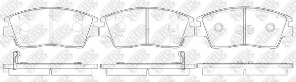 PN0661 NIBK Комплект тормозных колодок, дисковый тормоз (фото 1)