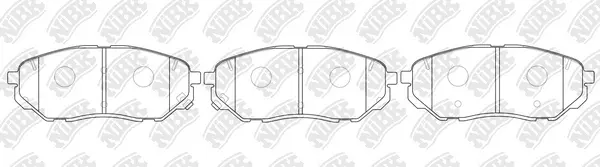 PN0662 NIBK Комплект тормозных колодок, дисковый тормоз (фото 1)