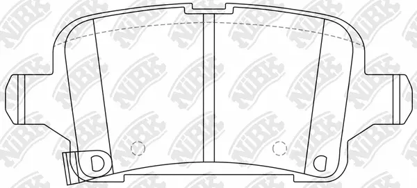 PN0712 NIBK Комплект тормозных колодок, дисковый тормоз (фото 1)