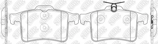 PN0722 NIBK Комплект тормозных колодок, дисковый тормоз (фото 1)