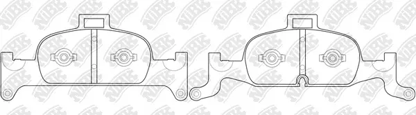 PN0728 NIBK Комплект тормозных колодок, дисковый тормоз (фото 1)