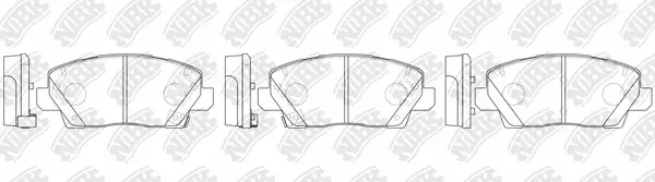 PN0766 NIBK Комплект тормозных колодок, дисковый тормоз (фото 1)